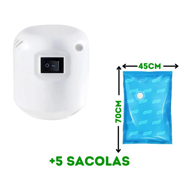 Compressor a vácuo + Sacolas reutilizáveis