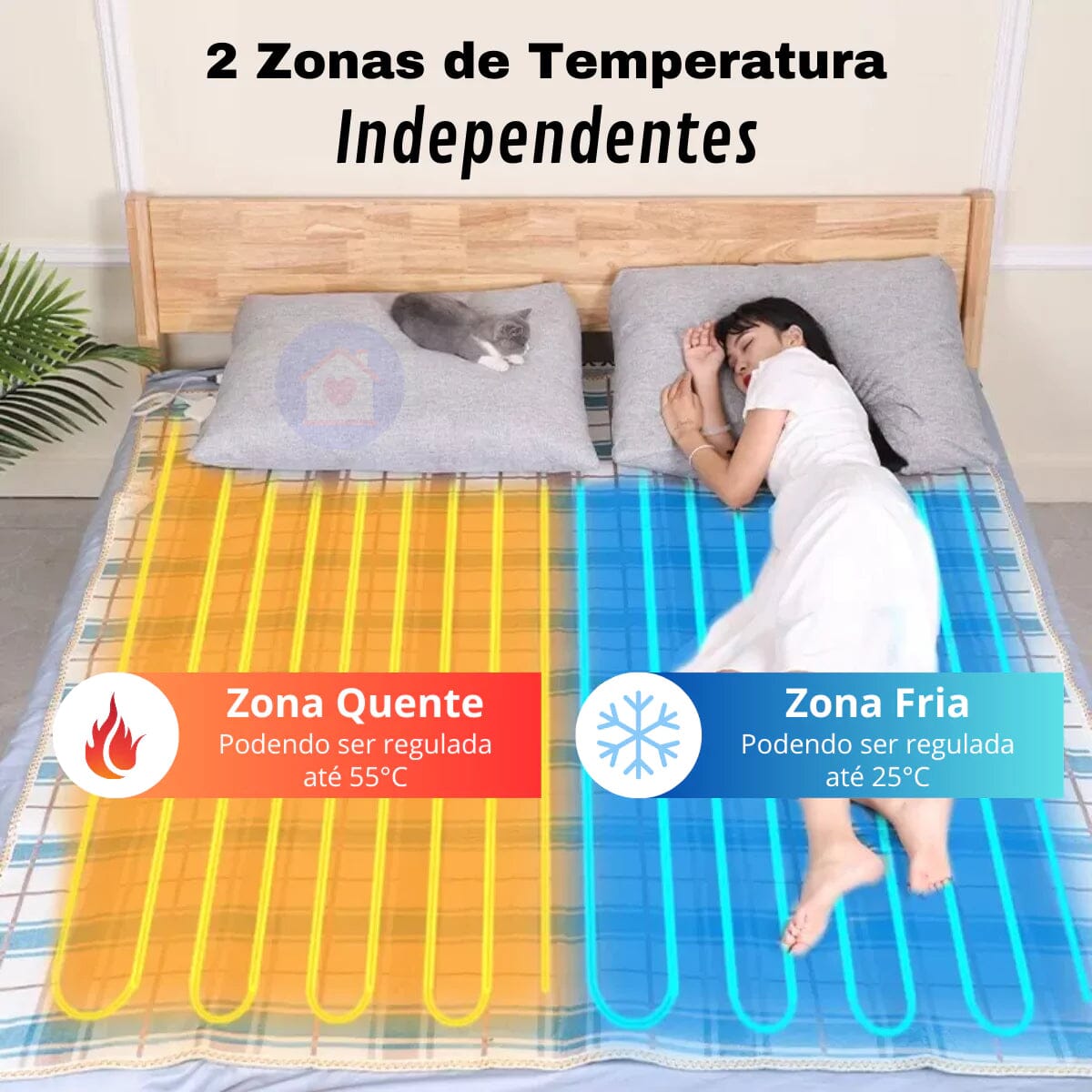 Lençol Térmico Aquecido com Níveis de Temperatura Home Lar
