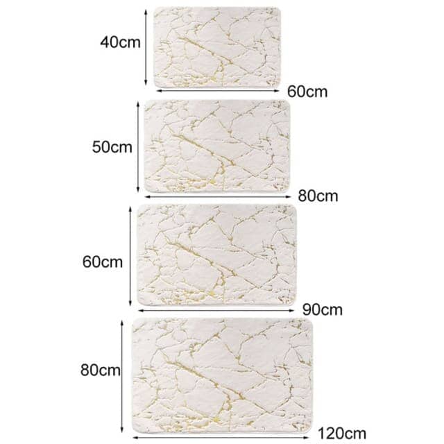 Tapete de Banheiro com Detalhes Dourado Home Lar