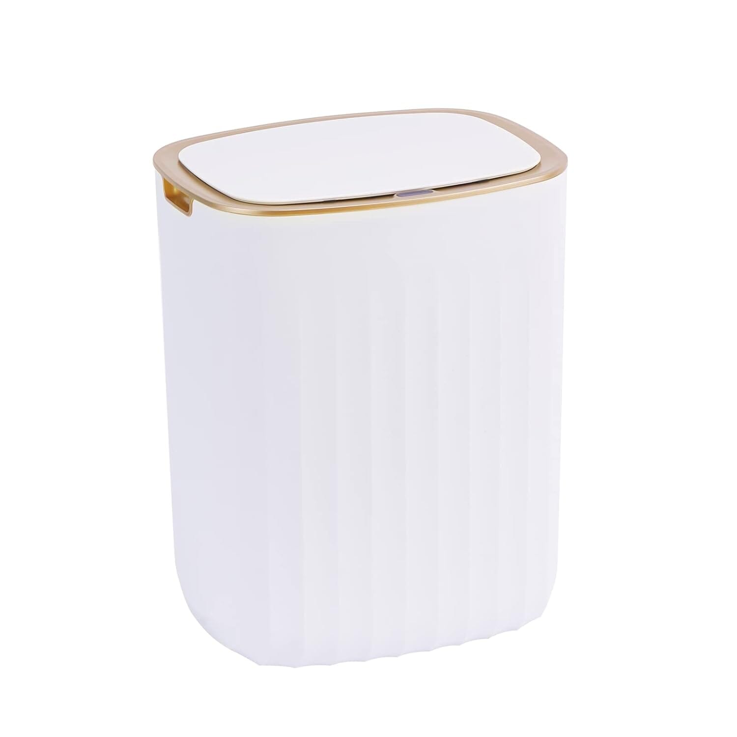 Lixeira Automática Inteligente Home Lar Branca e Dourada 12L (19x24x31cm)