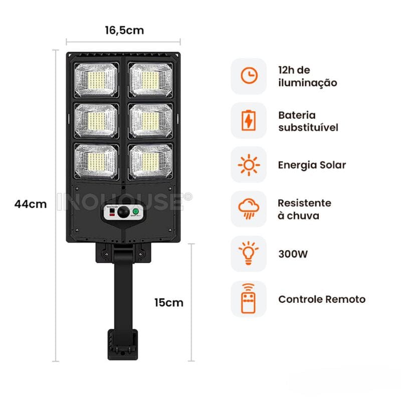 Luminária Solar com Sensor 300W Home Lar