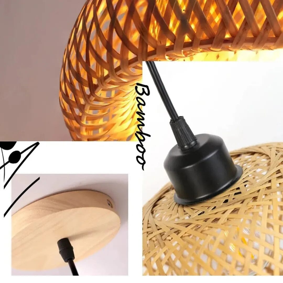 Lustre para Sala de Bambu Rattan Lustre - Lustre para Sala de Bambu Rattan Home Lar