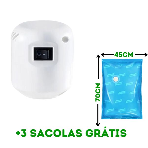 Compressor a vácuo + Sacolas reutilizáveis