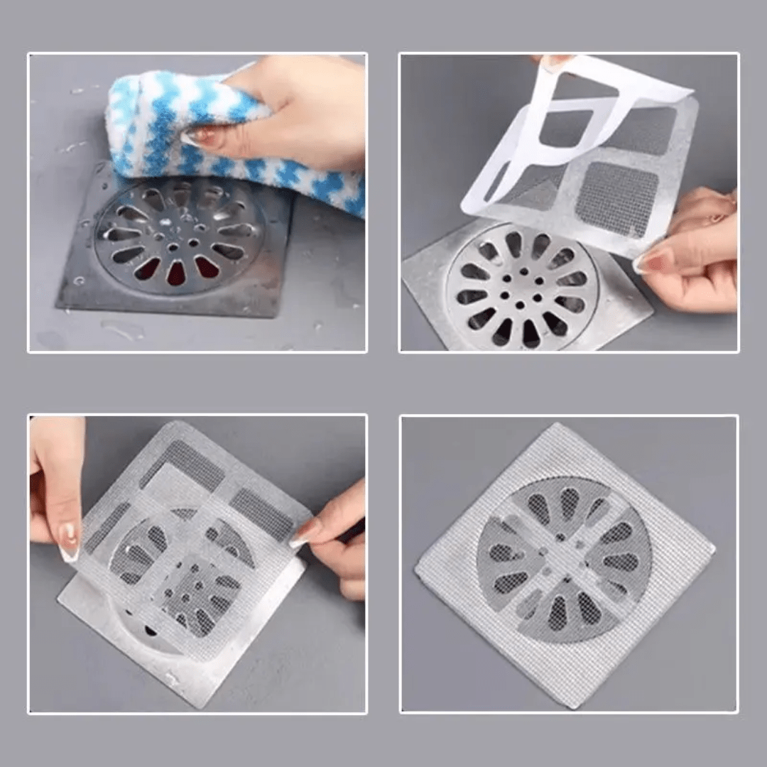 Kit 10 Peças Coletor de Cabelo Descartável para Ralos - Zatto Tela para ralos de pia ou de banheiro Home Lar