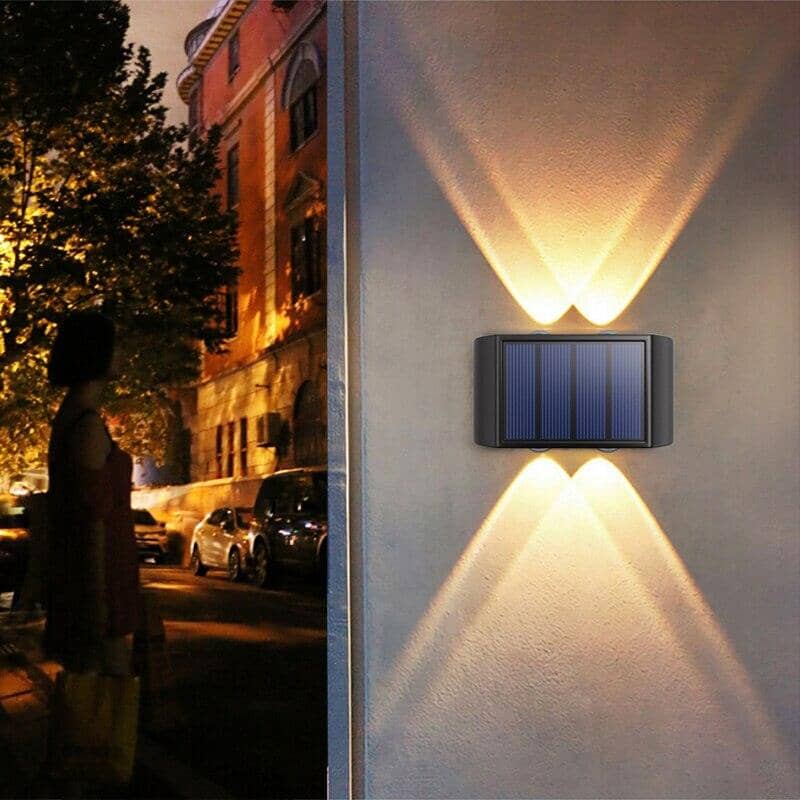 Arandela de Parede Solar Iluminação Externa Home Lar 
