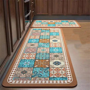 Passadeira de cozinha Antiderrapante Home Lar Marrom Colorido P 40x60cm 