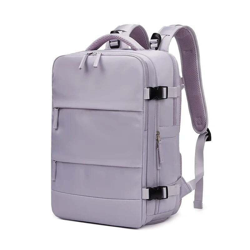Mochila de Viagem À Prova D'Água Home Lar Roxa (Com bolso elástico na lateral) 