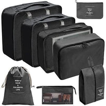 Kit com 8 Bolsas Organizadoras Home Lar preto 
