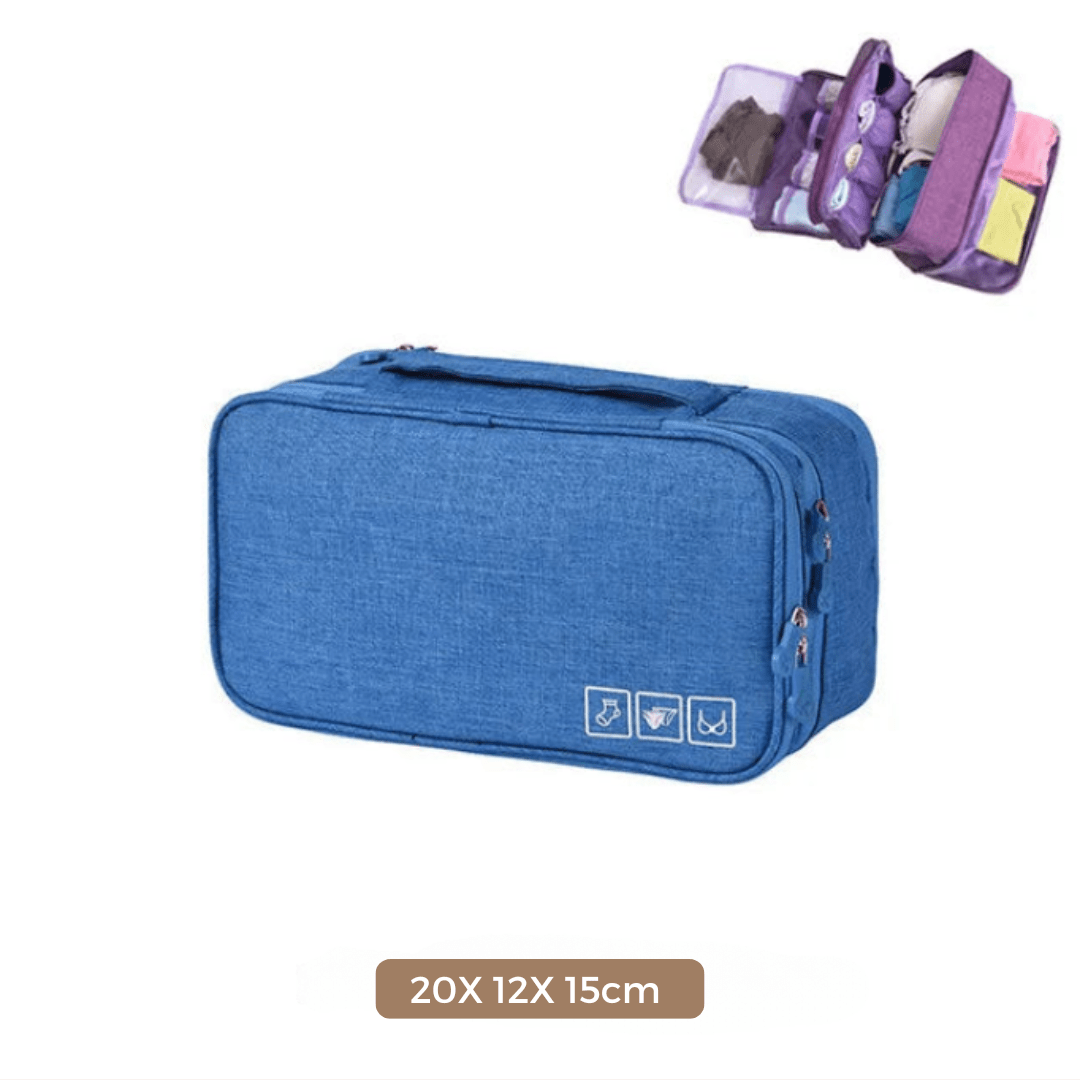 Organizador de roupa íntimas para Viagem Home Lar Azul-celeste 