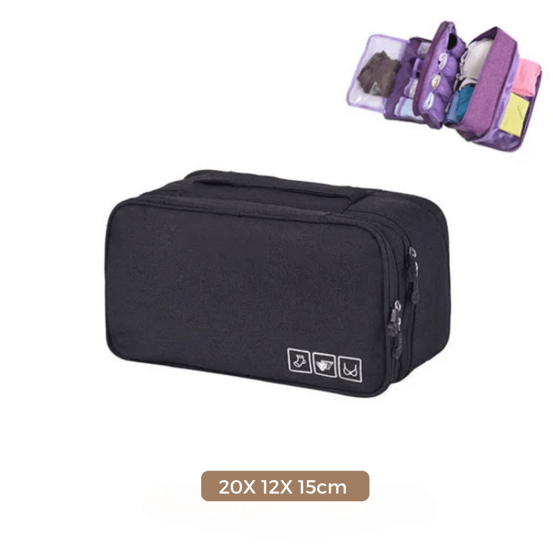 Organizador de roupa íntimas para Viagem Home Lar Preta 