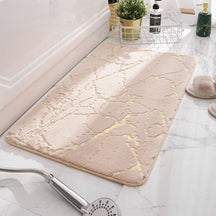 Tapete de Banheiro com Detalhes Dourado Home Lar 40x60cm Bege/Dourado 