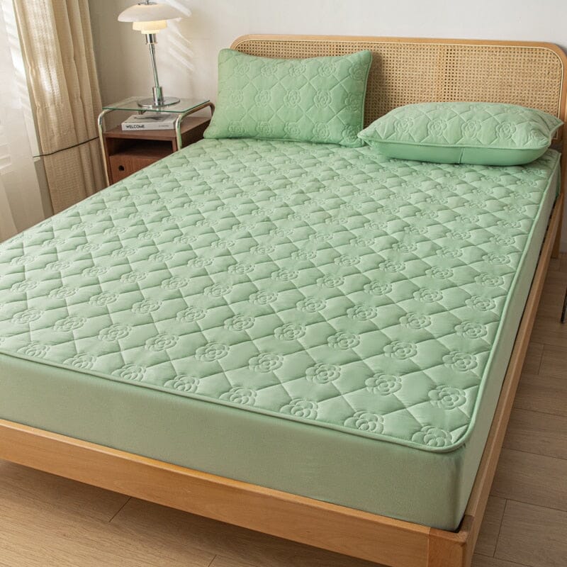 Lençol Impermeável Com Elástico Home Lar Verde Solteiro (120x200x30)cm 