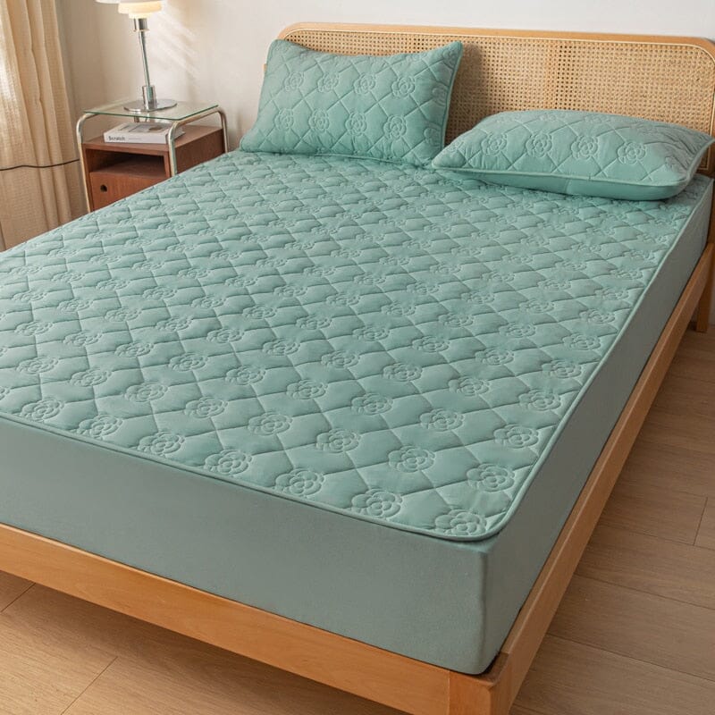 Lençol Impermeável Com Elástico Home Lar Azul Solteiro (120x200x30)cm 