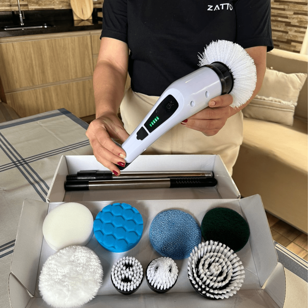Escova de Limpeza Elétrica Multifuncional 9 em 1 Home Lar 