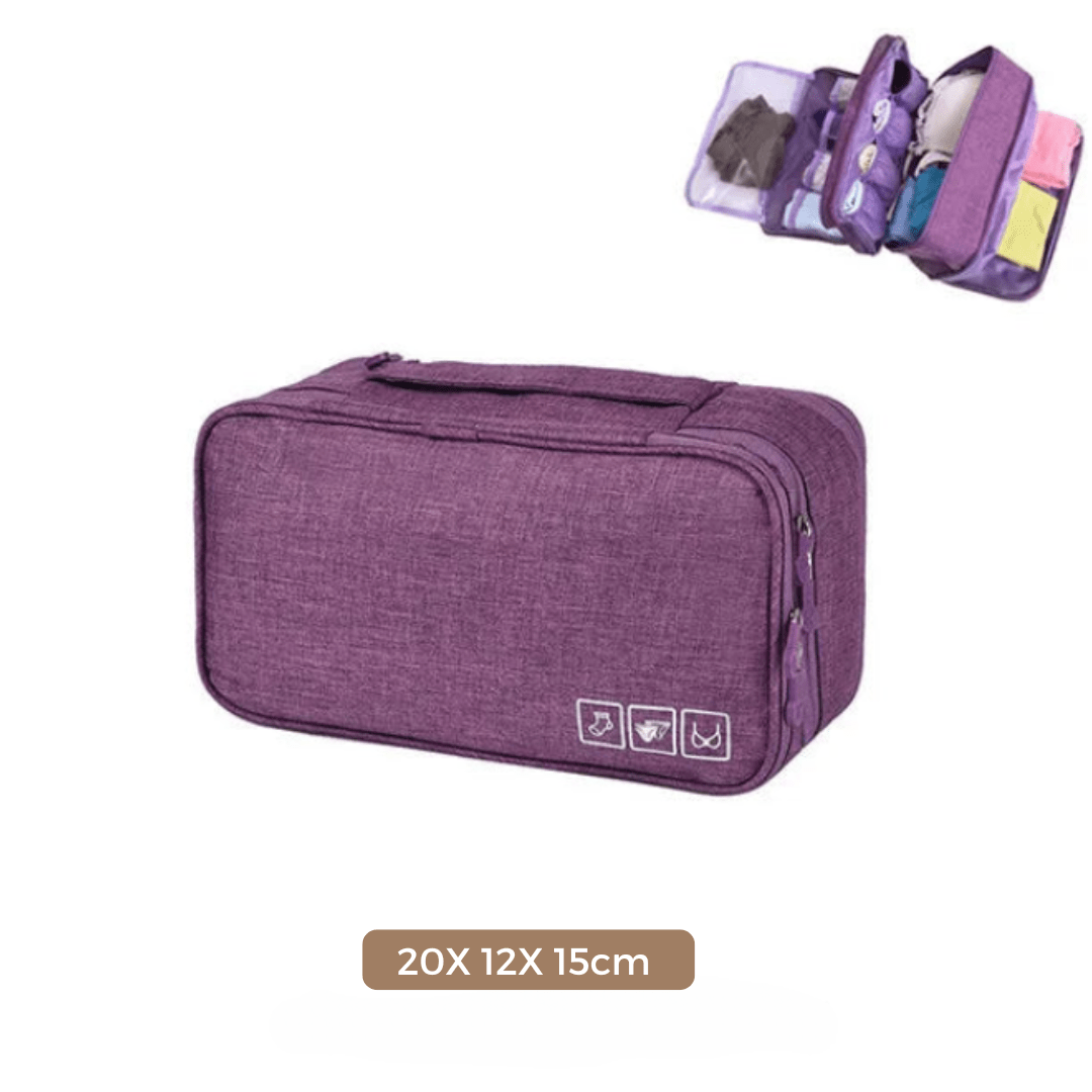 Organizador de roupa íntimas para Viagem Home Lar Roxa 