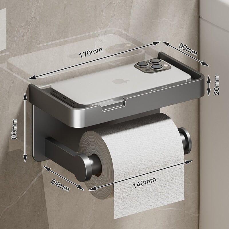 Porta Papel Higiênico Home Lar Cinza 1 