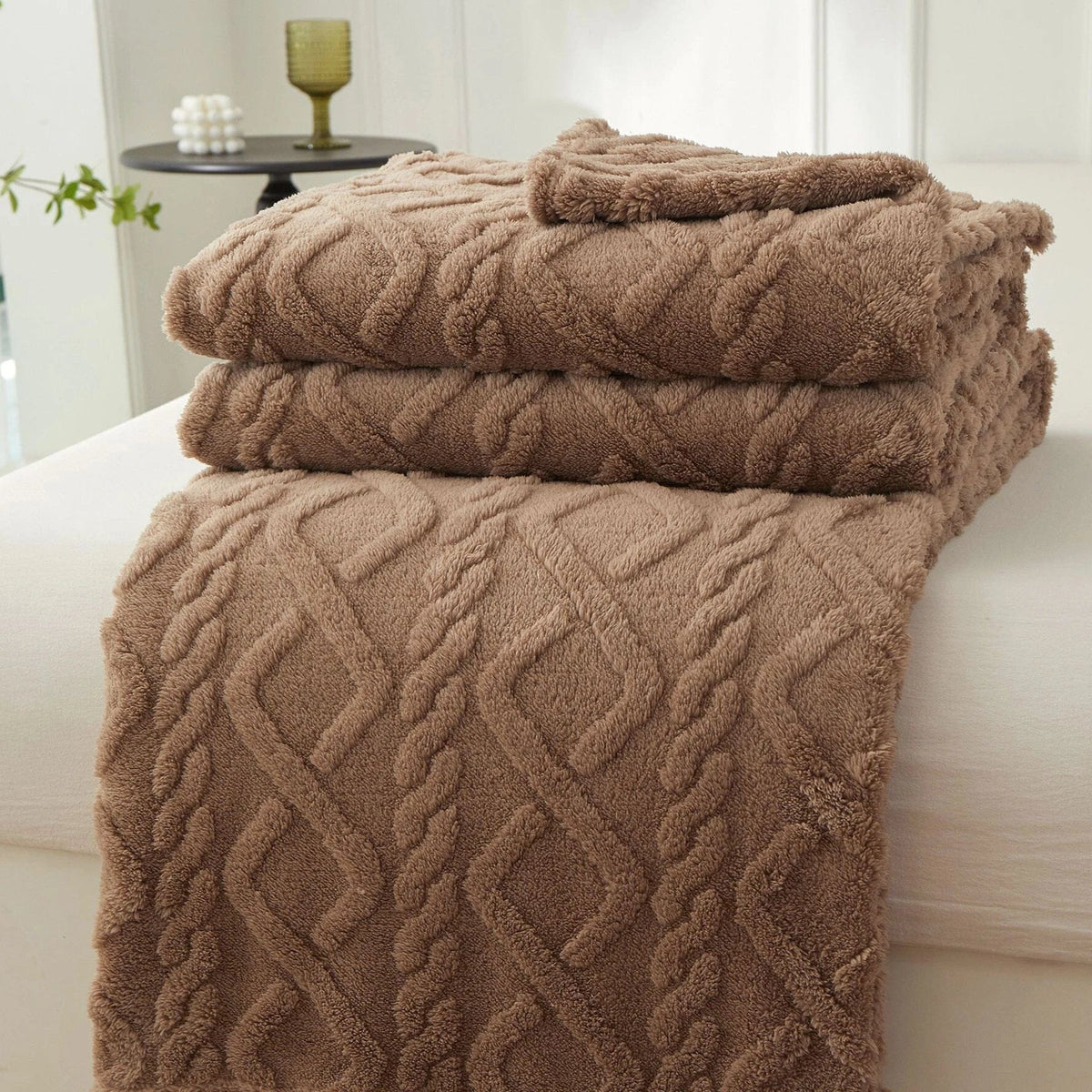 Manta Cobertor Microfibra Home Lar Marrom Solteiro (100x150cm) 