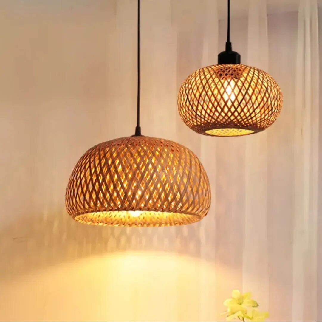 Lustre para Sala de Bambu Rattan Lustre - Lustre para Sala de Bambu Rattan Home Lar 