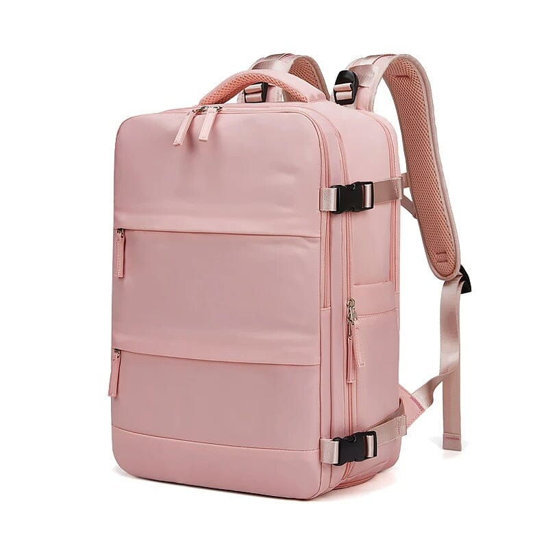 Mochila de Viagem À Prova D'Água Home Lar Rosa (Com bolso elástico na lateral) 