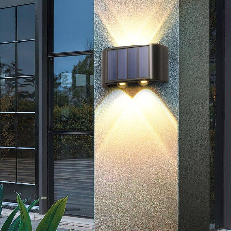 Arandela de Parede Solar Iluminação Externa Home Lar 