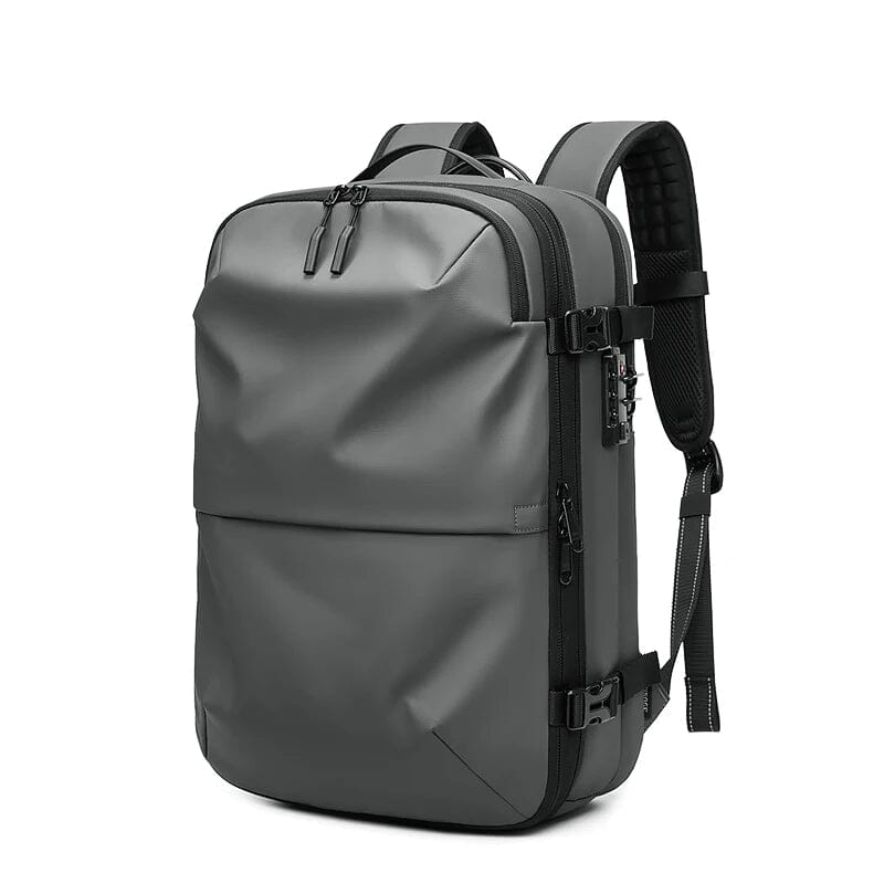 Mochila de Viagem com Compressão a Vácuo Home Lar Cinza 