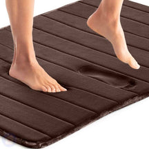 Tapete de Banheiro Antiderrapante com Espuma de Memória Home Lar Marrom 40x60cm 
