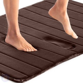 Tapete de Banheiro Antiderrapante com Espuma de Memória Home Lar Marrom 40x60cm 
