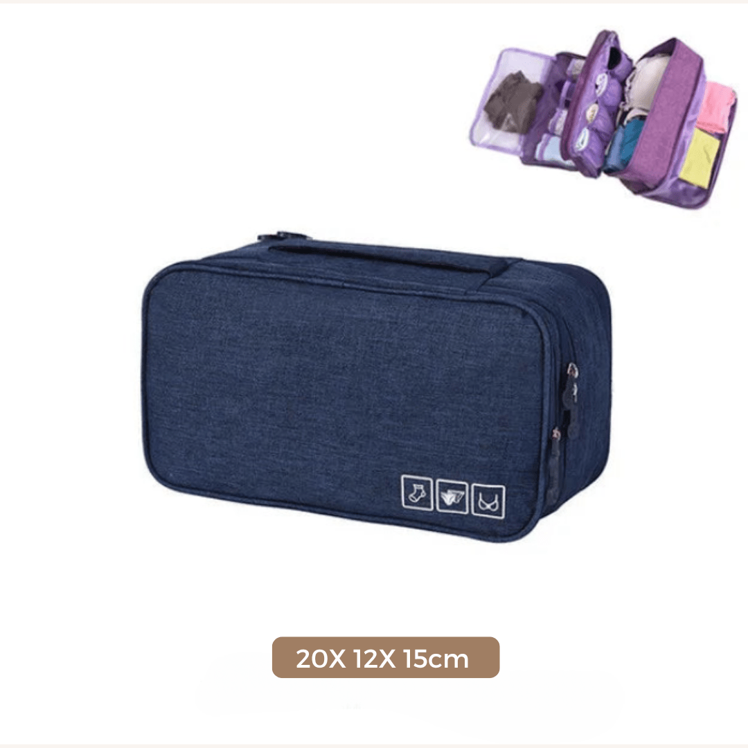 Organizador de roupa íntimas para Viagem Home Lar Azul-marinho 