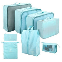 Kit com 8 Bolsas Organizadoras Home Lar azul claro 