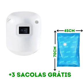 Compressor a vácuo + Sacolas reutilizáveis