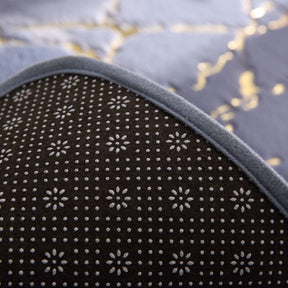 Tapete de Banheiro com Detalhes Dourado Home Lar 
