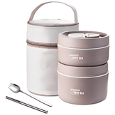 Kit Potes Térmicos Lunchbox - Zatto Home Lar MARROM - 2 Potes + Brindes Exclusivos 